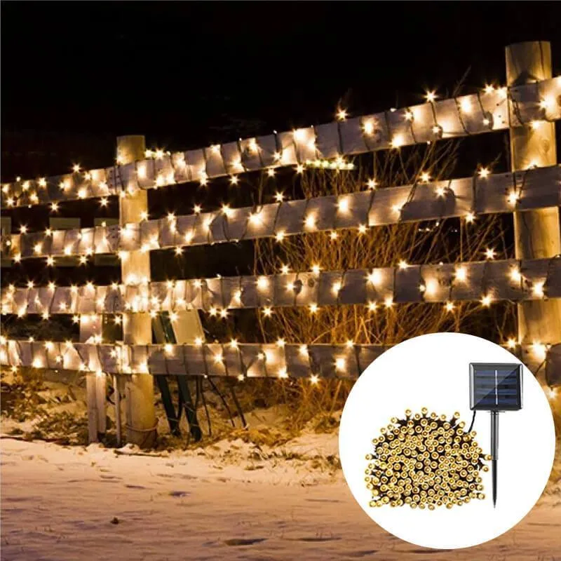 100 LED Solar Powered String Fairy Lights