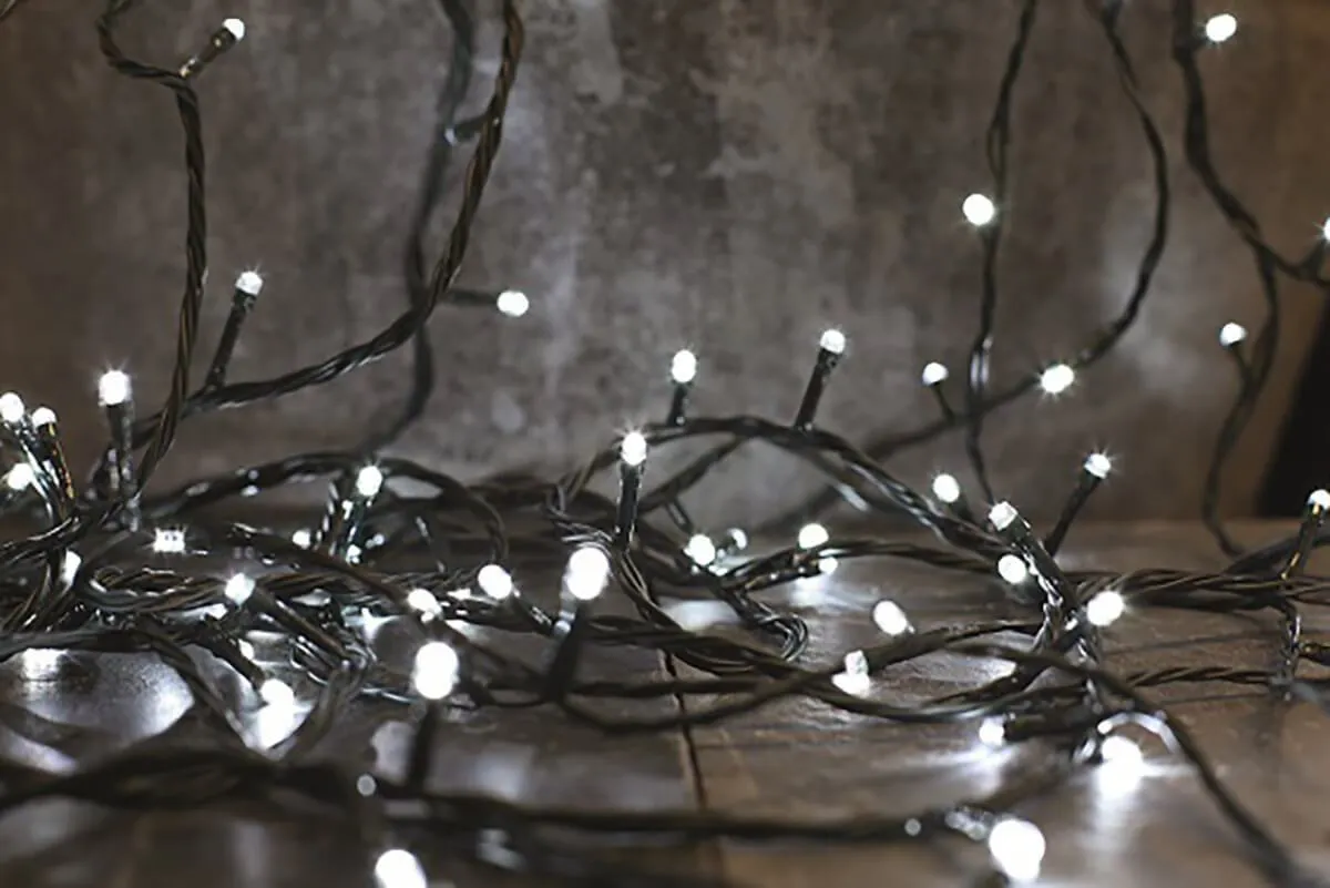 1000 Ice White LED String Lights