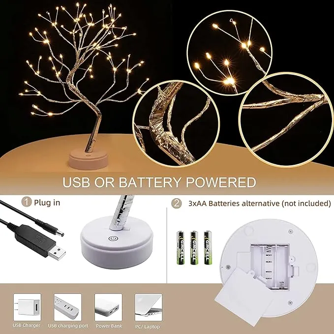 108 LED Unique Artificial Fairy Tree Light for Home Decoration (Warm Yellow)