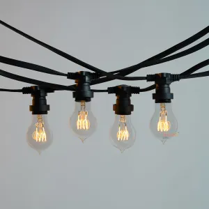 10M Festoon String Lights at 50 cm intervals with 20 Bulbs