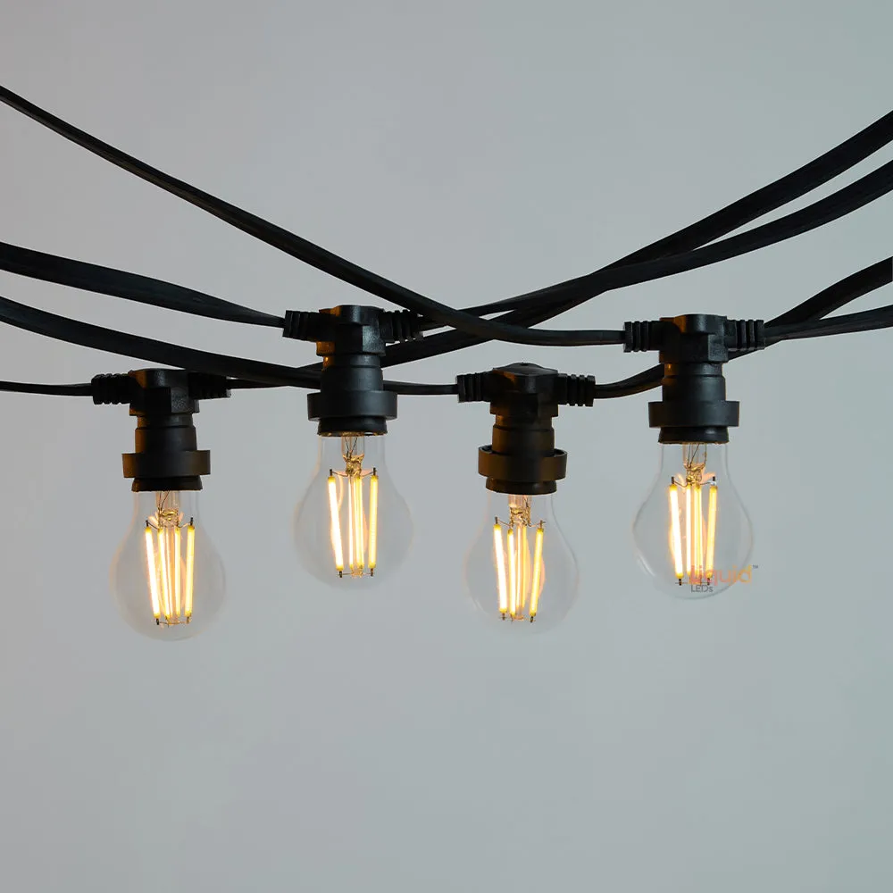 10M Festoon String Lights at 50 cm intervals with 20 Bulbs