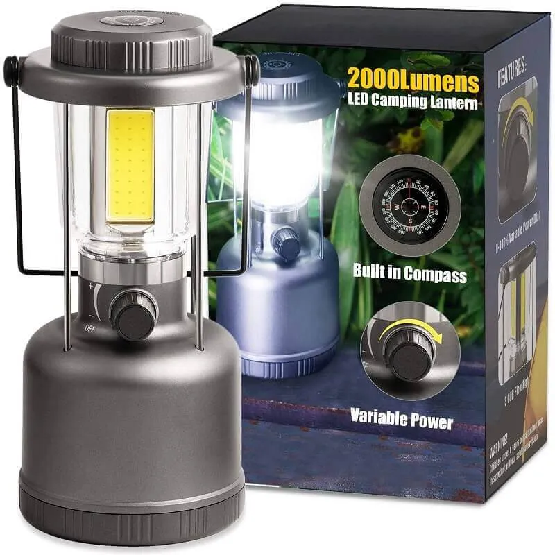 2000 Lumens Battery Operated Lanterns For Power Outage