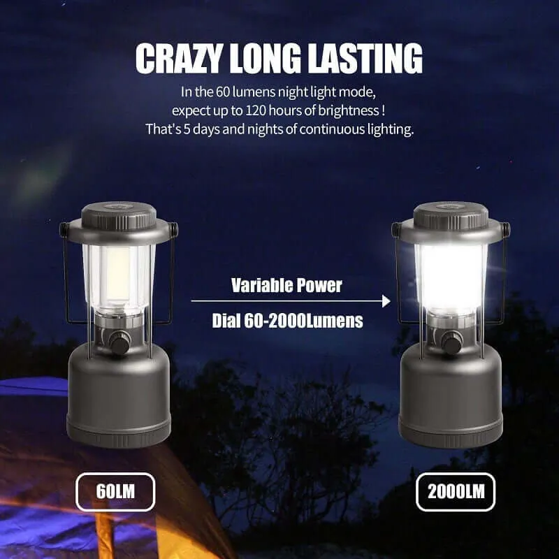 2000 Lumens Battery Operated Lanterns For Power Outage