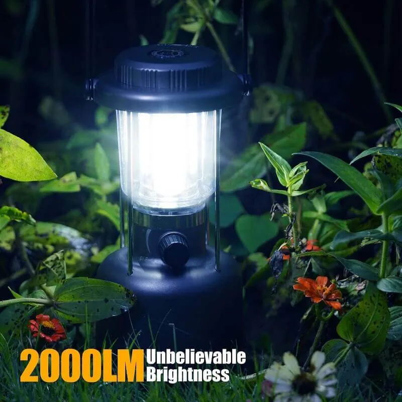 2000 Lumens Battery Operated Lanterns For Power Outage