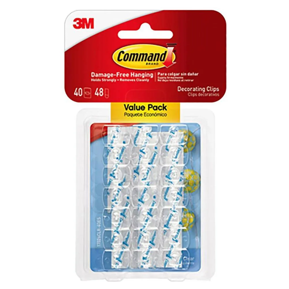 3M Command Clear Decorating Clips Value Pack - Clear | 3M17026CLRVALUE