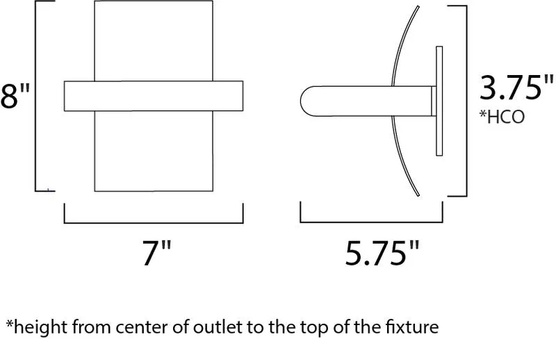 Alumilux Sconce 7" x 8" Single Light Wall Sconce in White