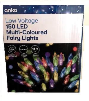 Anko Low Voltage 150 LED Multi-Coloured Fairy Lights