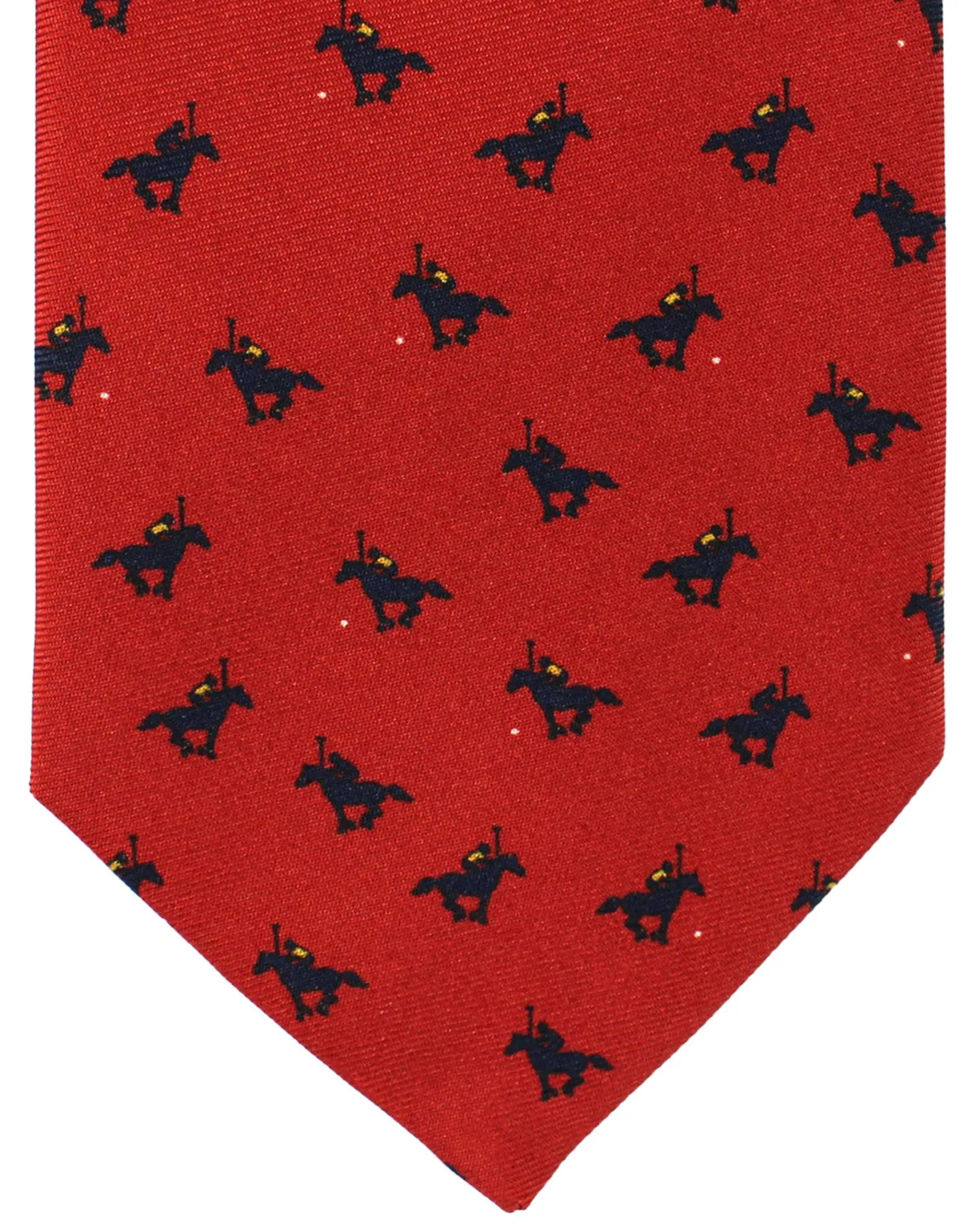 Battistoni Silk Tie Dark Red Polo - Novelty