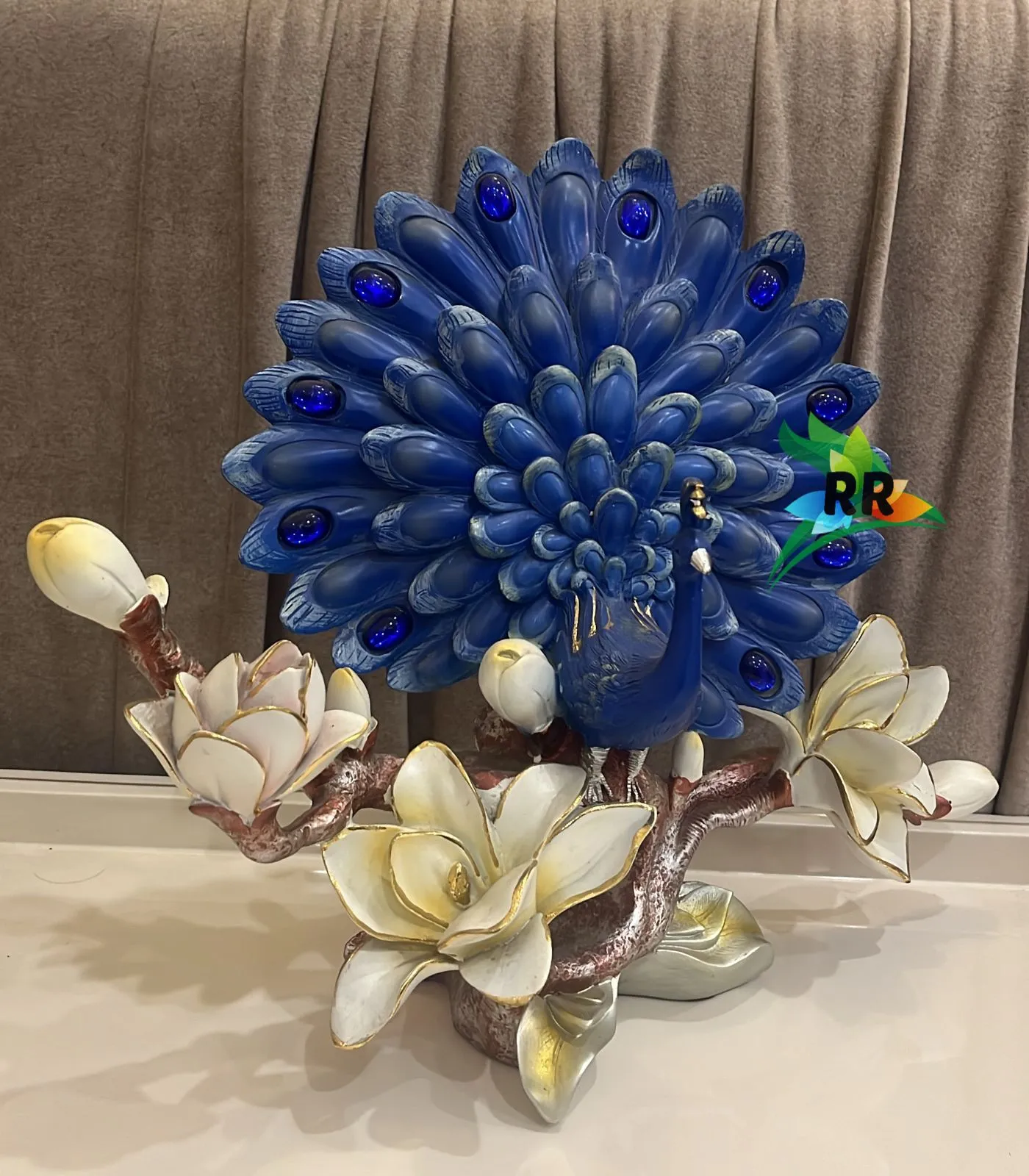 Beautiful Blue Peacock Table Decor-ANUB001PT