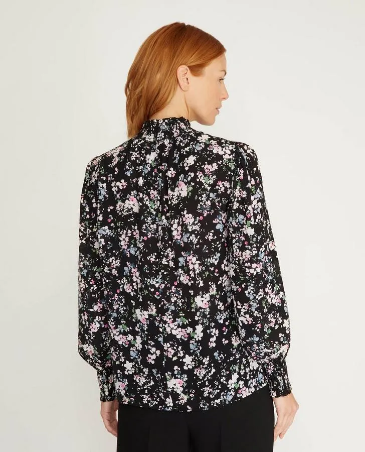 Blossoms High Neck Blouse