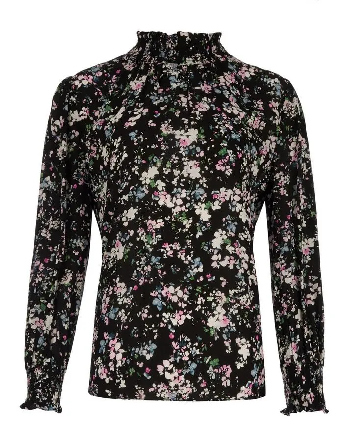 Blossoms High Neck Blouse