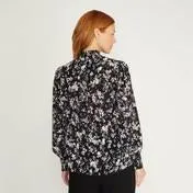 Blossoms High Neck Blouse