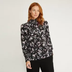 Blossoms High Neck Blouse