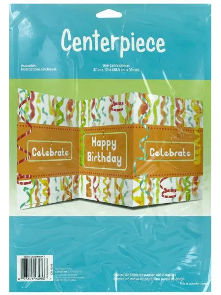 Chic Happy Birthday Table Centerpiece (Available in a pack of 24)