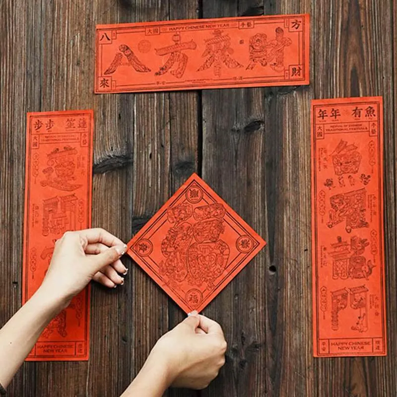 Chinese New Year Couplets 2025 Edition Handcrafted Print Red Envelopes