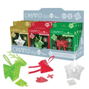 Creatto Holiday Classics 12-Pack Bundle - Dashing Reindeer, Shining Star, and Festive Bow in Display (12 units)