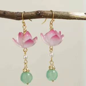 Dangle Earrings: Lotus Drops