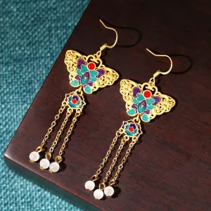 Dangle Earrings: Royal Butterfly