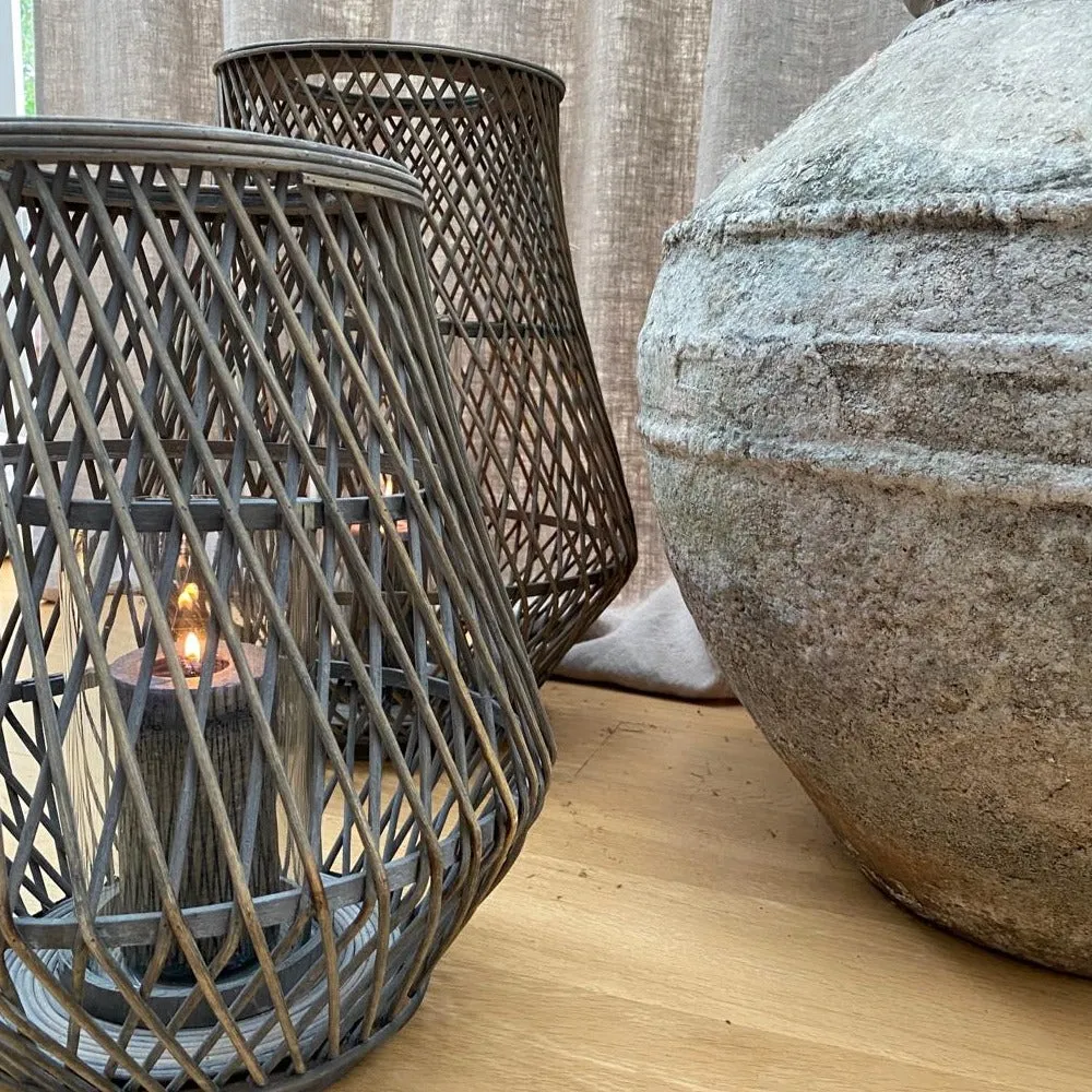 Dove Grey Bamboo Lantern - Anita - Broste Copenhagen - Two Sizes