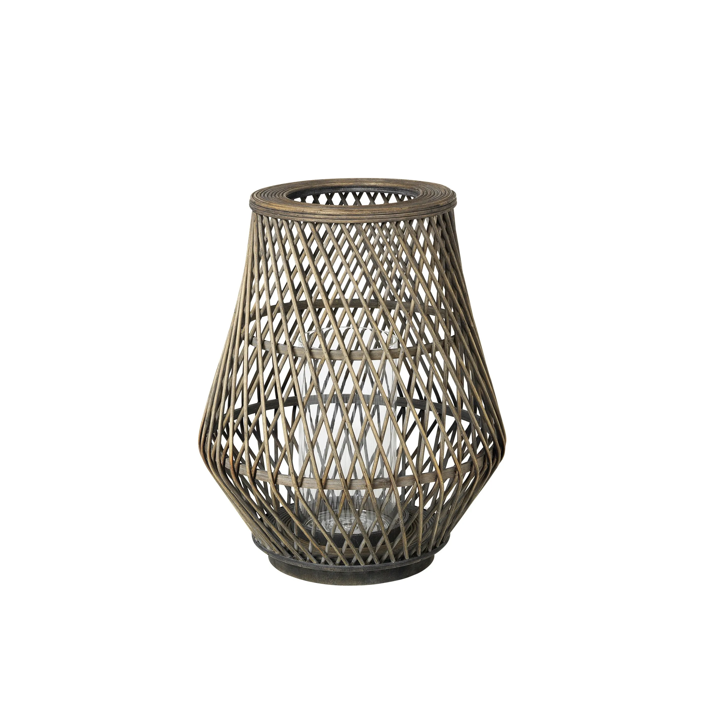 Dove Grey Bamboo Lantern - Anita - Broste Copenhagen - Two Sizes