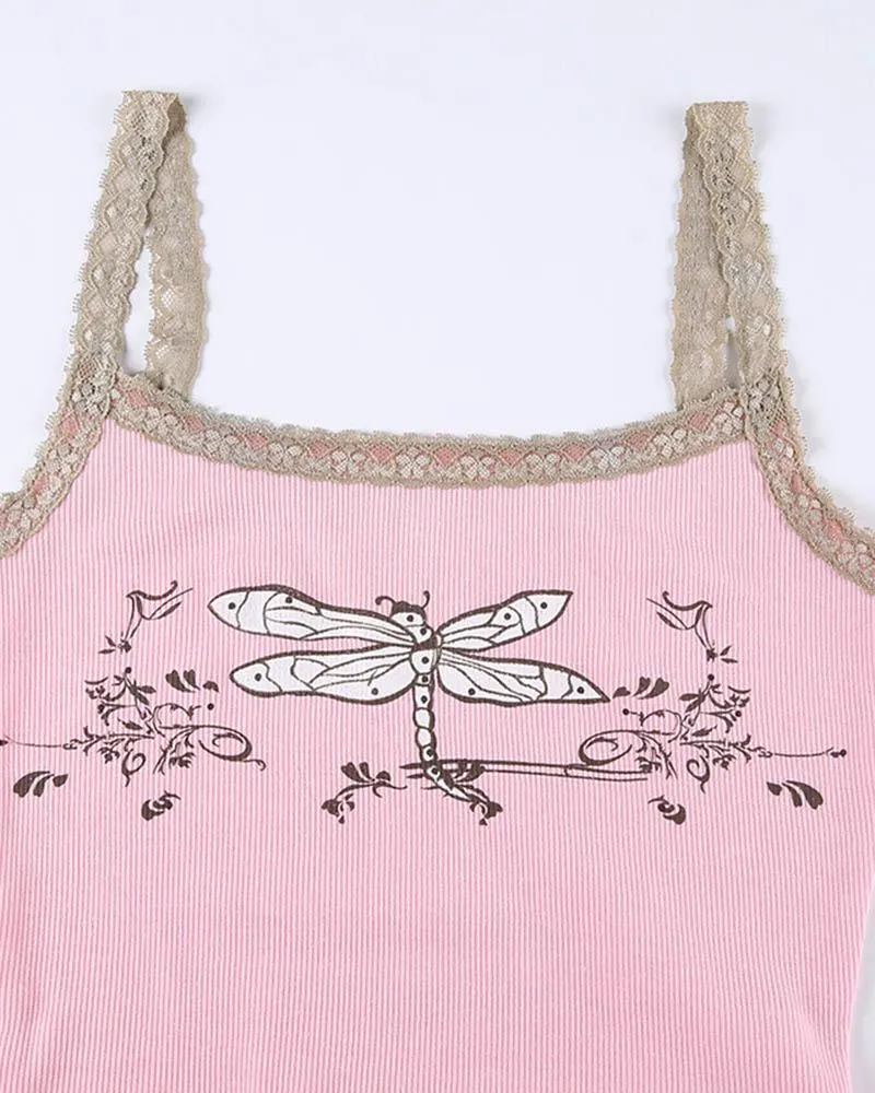 Dragonfly Dreams Lace Cami Top