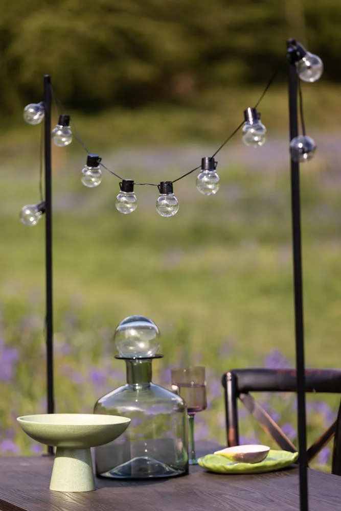 Extendable Black Table Clamp With Solar Festoon Lights