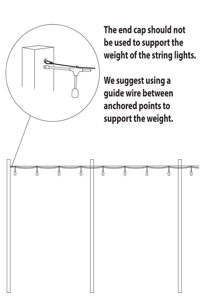 Festoon Lights - Outdoor String Lights with Cages