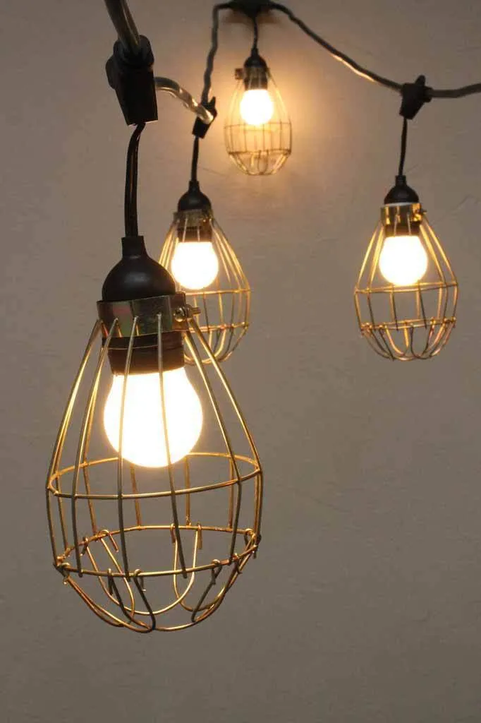 Festoon Lights - Outdoor String Lights with Cages