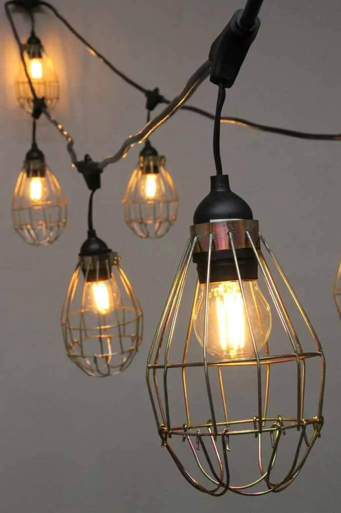 Festoon Lights - Outdoor String Lights with Cages