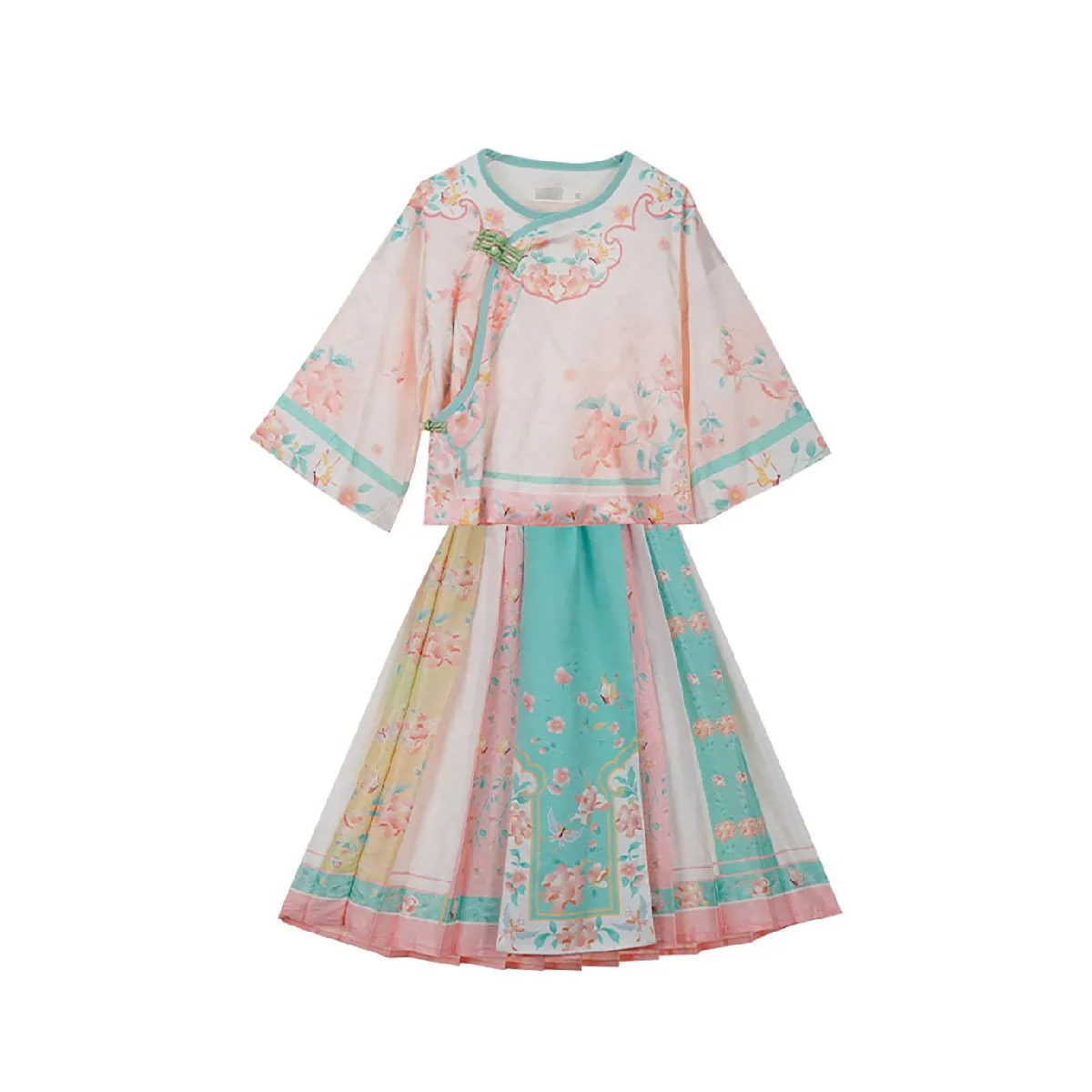 Girls Hanfu Two Piece Cultural Dress Set