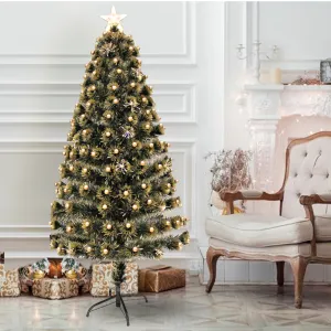 Golden Decor Christmas Tree Fibre Optic Pre-Lit Steady LED Lights