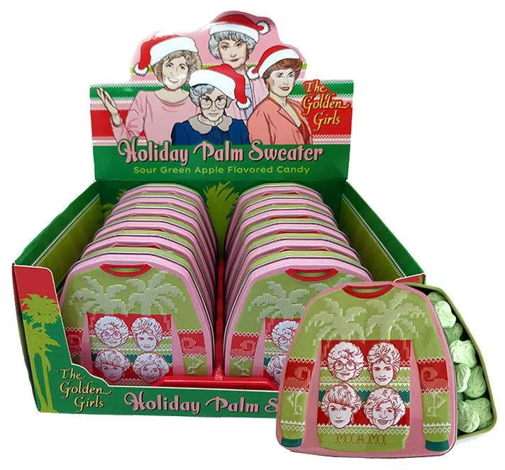 Golden Girls Palm Sweater Candy Filled Tin