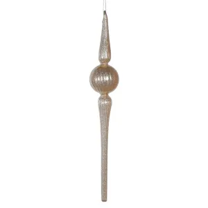 Golden Hanging Finial Bauble