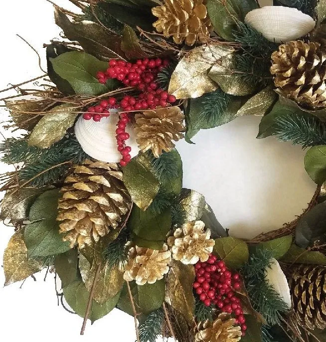 Golden Shores Preserved Holiday Wreath