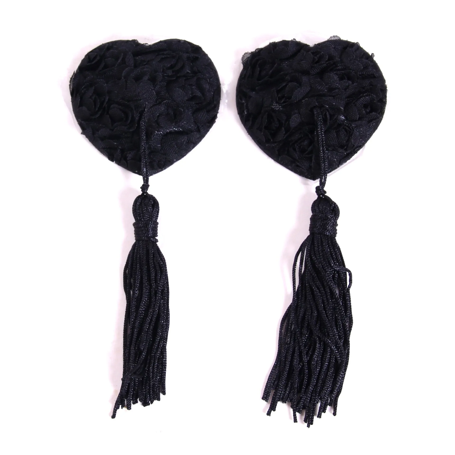 Heart Shaped Nipple Covers with Tassels