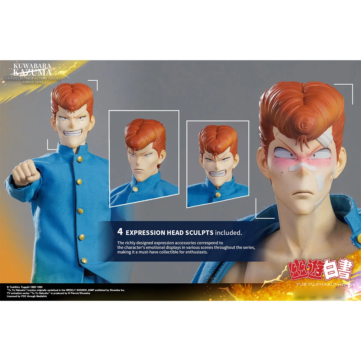 HiPlay Asmus Toys Kazuma Kuwabara Yu Yu Hakusho Series Luxury Edition Anime Action Figure