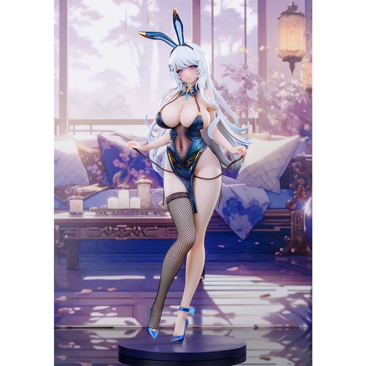 HiPlay Hapitopi Real Fishnet Stockings Tracking Eyes Thermochromic Paint Victorious Bunny Girl Anime Figurine