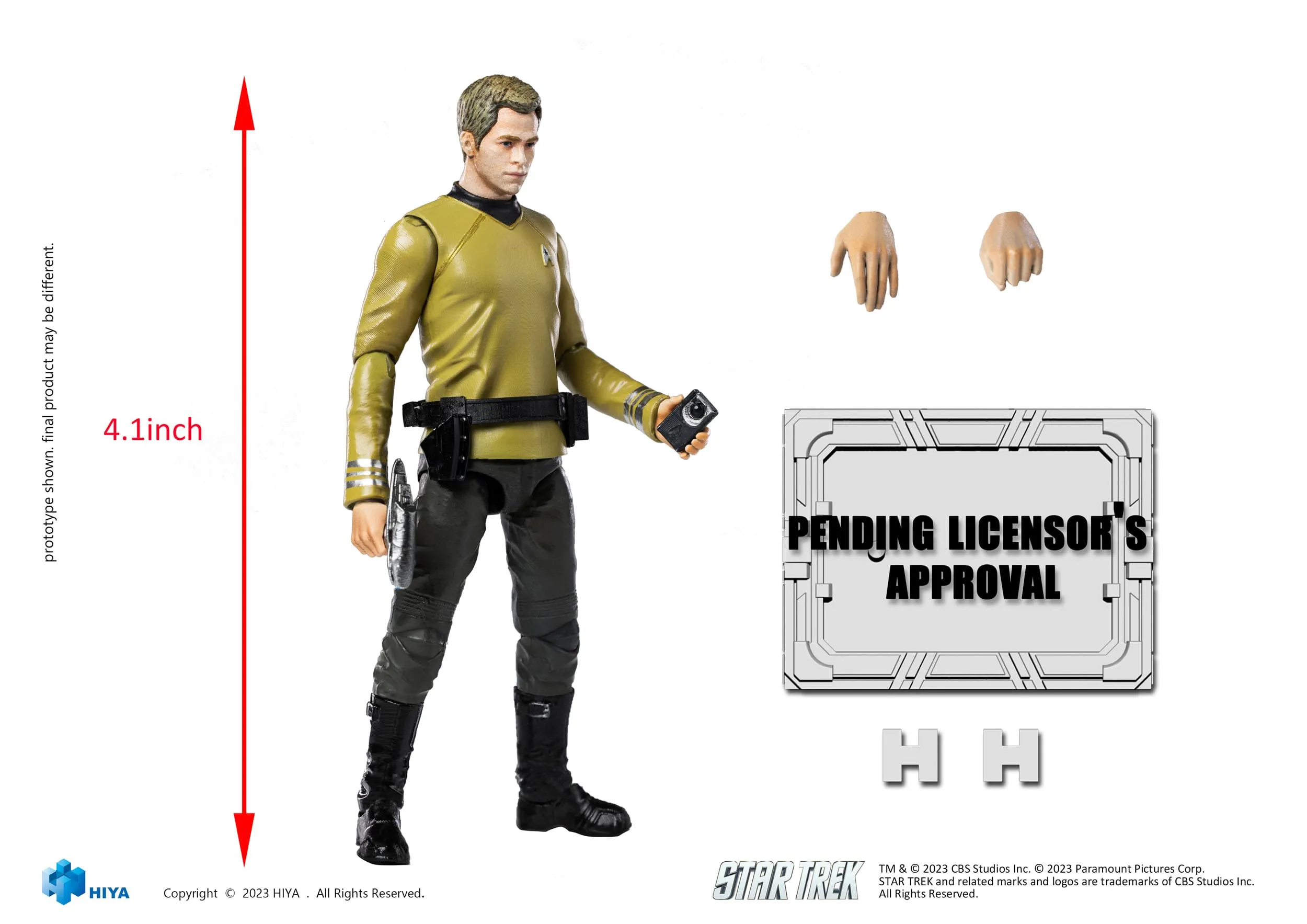 Hiya Toys Star Trek 2009 James T. Kirk Exquisite Mini 1/18 Action Figure