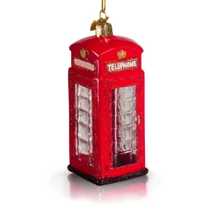 King George V Call Box Glass Ornament