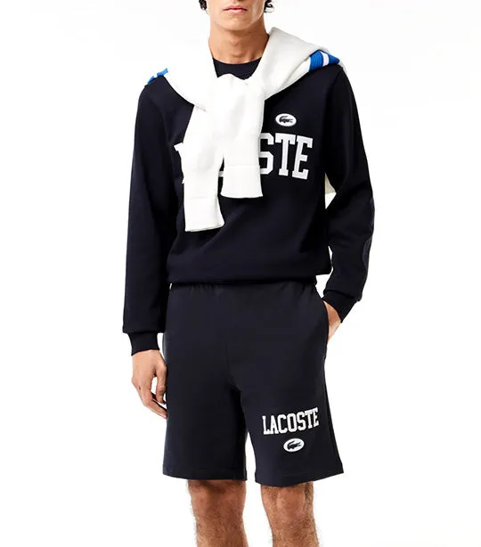 Lacoste Flocked Fleece Jogger Sweatshirt Abysm