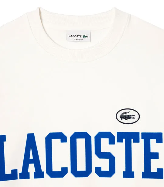 Lacoste Flocked Fleece Jogger Sweatshirt Flour