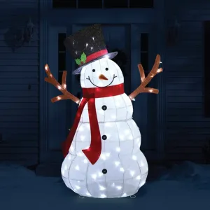 LED Twinkling Mesh Melting Snowman (135cm)