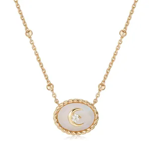 Moonstone Gold Crescent Moon Necklace - Keepsake