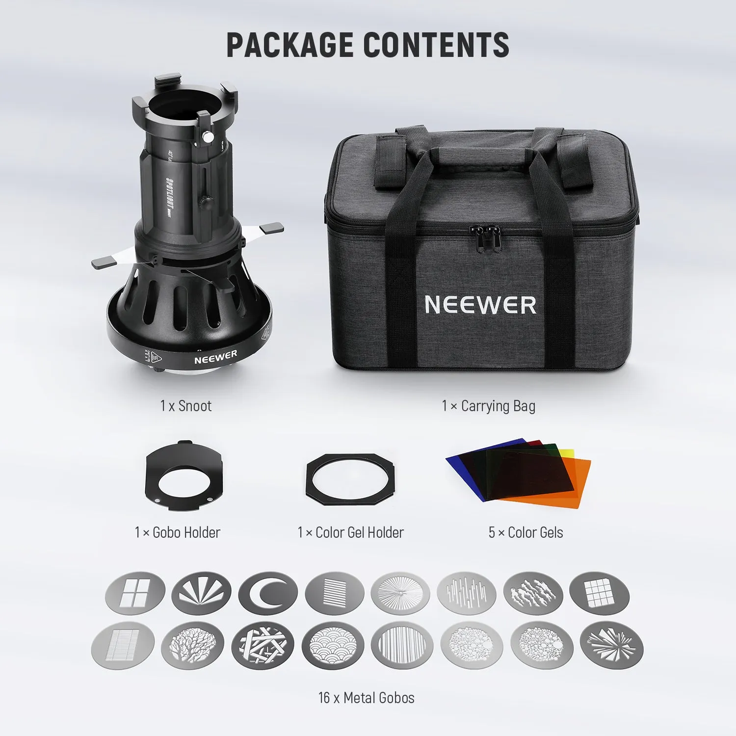 NEEWER LS-38 Spotlight Snoot With 40° Projection Lens