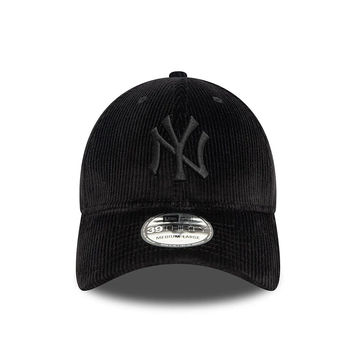 NEW ERA New York Yankees Cord Black 39THIRTY Stretch Fit Cap