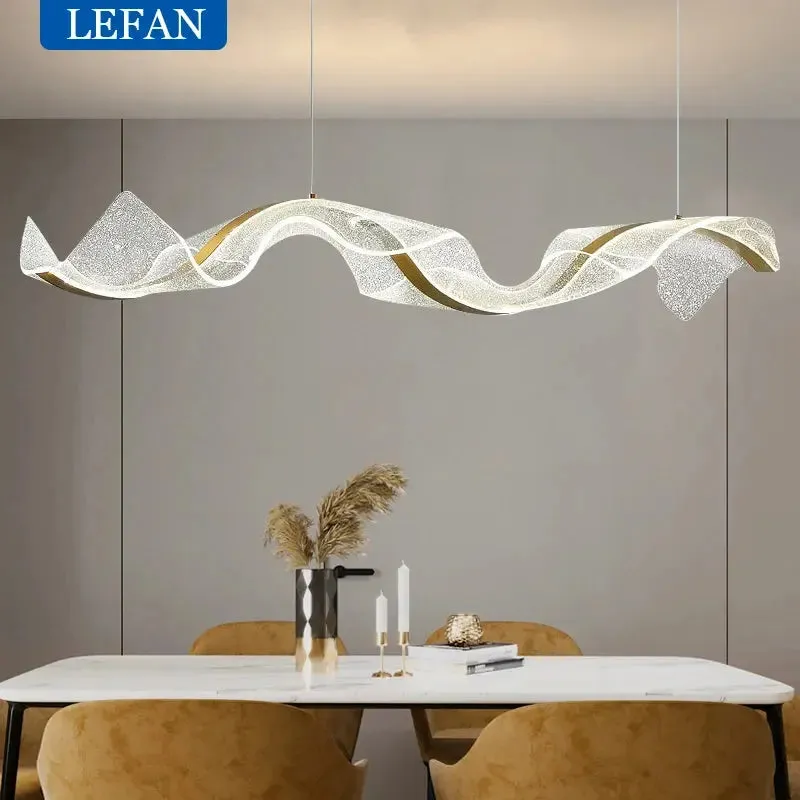 Nordic Creative Led Wave Design Chandelier