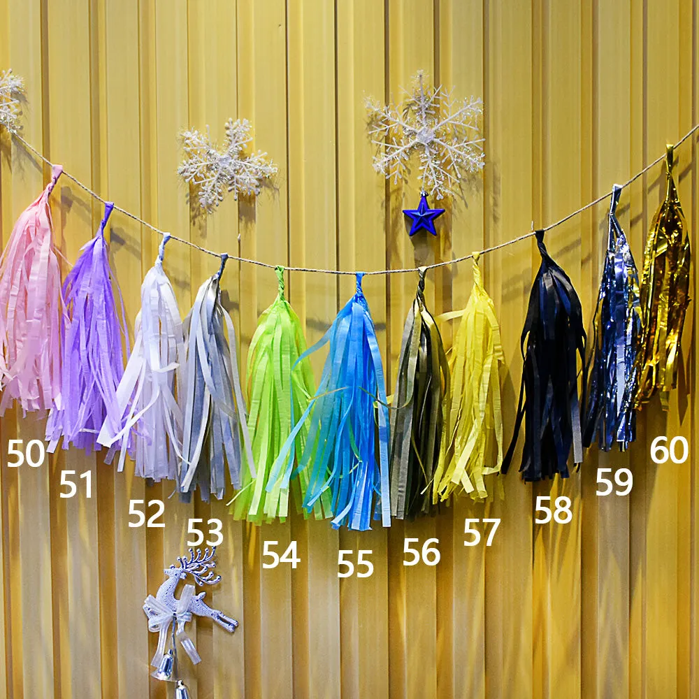 Paper Tassel Assembled or DIY Tassel Garland Wedding Photo Backdrop Birthday Party Decorations 12 gold  1bag