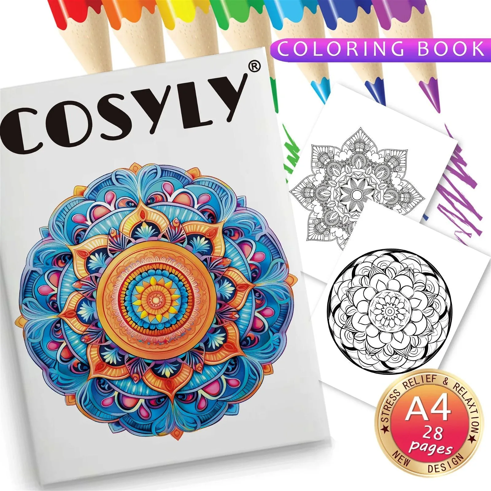 Relaxing Coloring Art Book - Animal Artistry Series