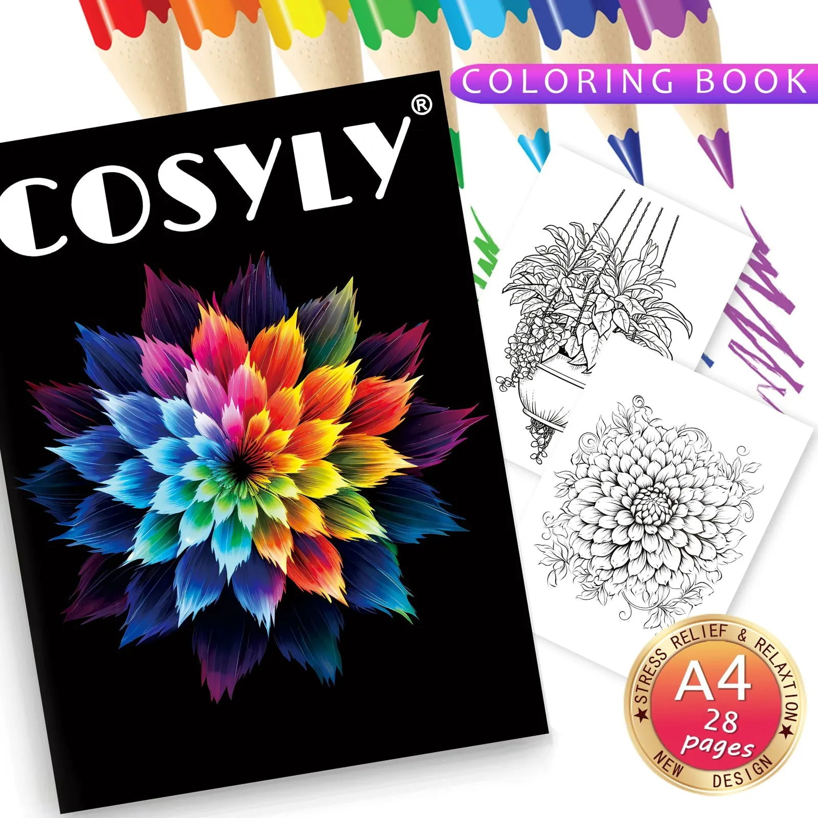 Relaxing Coloring Art Book - Animal Artistry Series