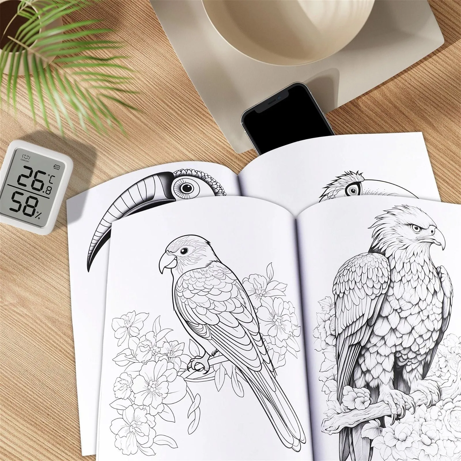 Relaxing Coloring Art Book - Animal Artistry Series